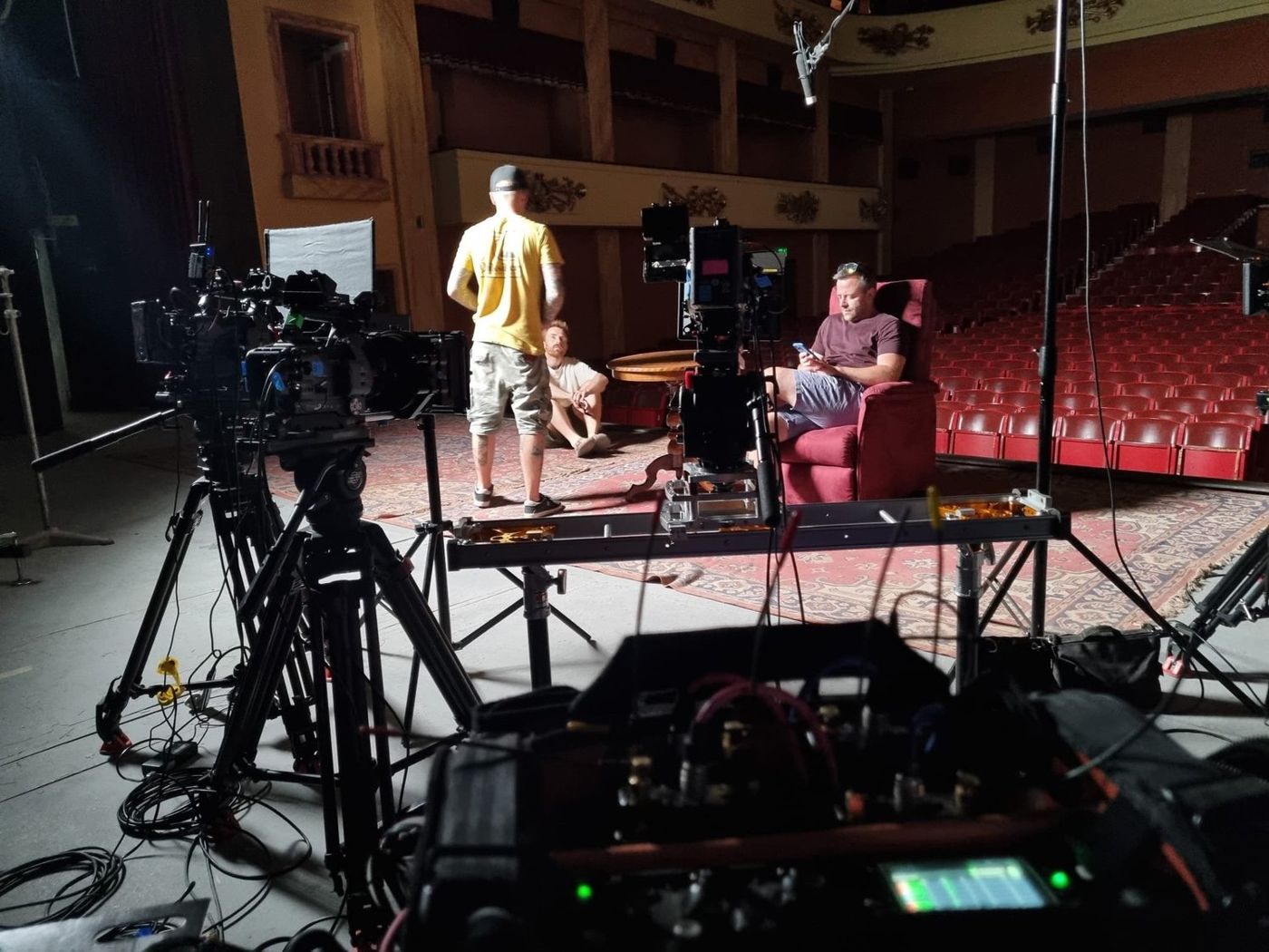 Multi-camera set-up in a theatre