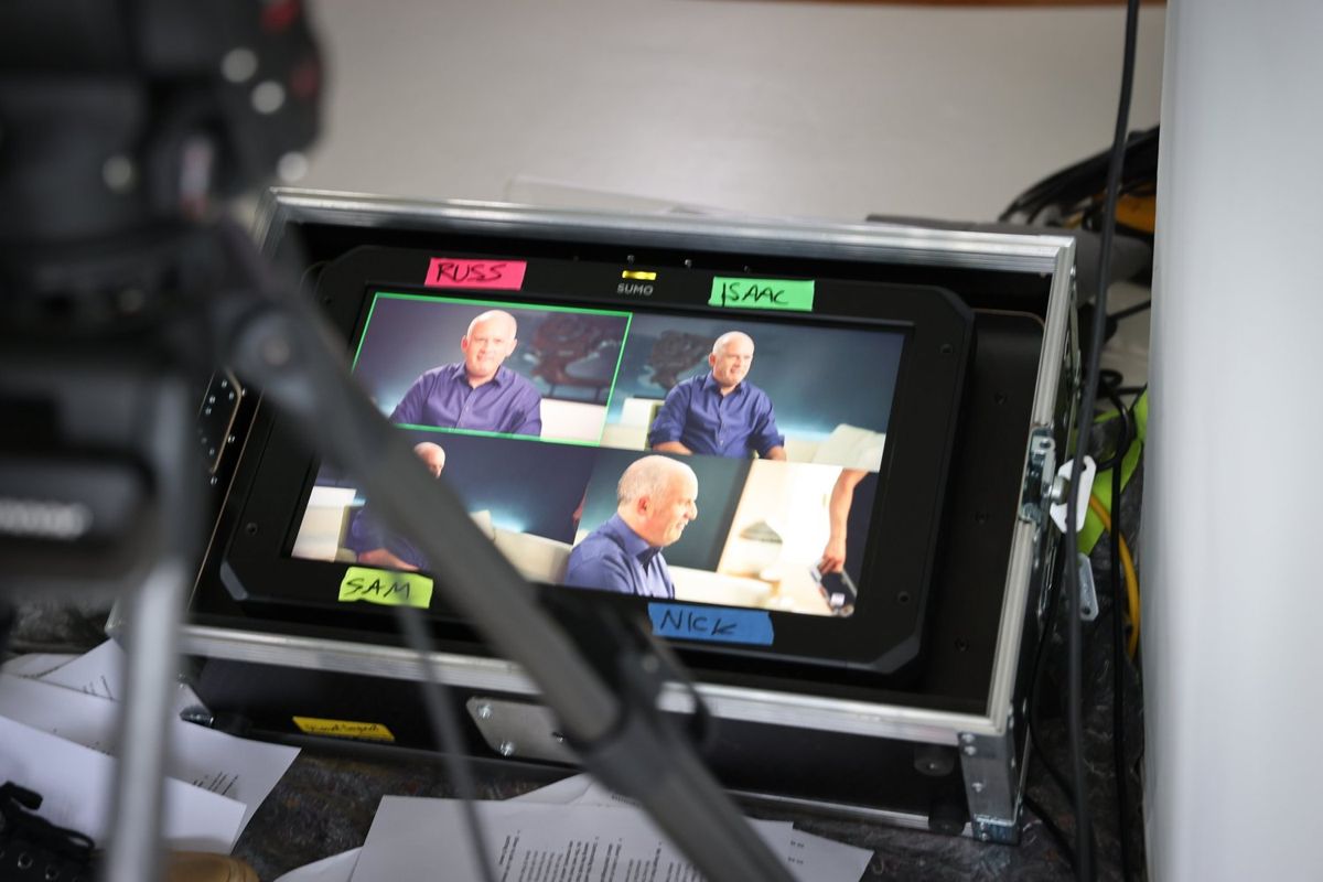 Multi-camera monitor on set